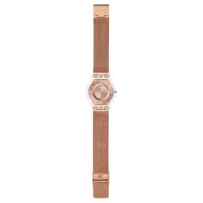 MONTRE SWATCH HELLO DARLING DORE ROSE MAILLE MILANAISE