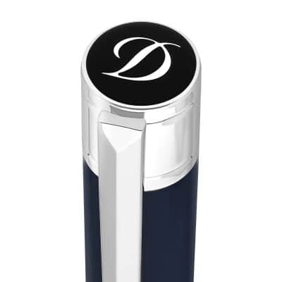stylo bille ST Dupont initial bleu foncé et argenté