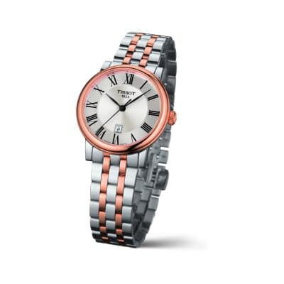 MONTRE TISSOT CARSON PREMIUM LADY BICOLORE ACIER ET DORE ROSE