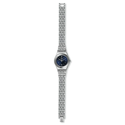 montre swatch classic sloane acier femme cadran bleu