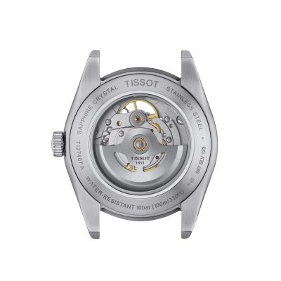 montre tissot gentleman powermatic 80 open heart automatique cadran rhodium coeur ouvert