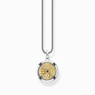 collier thomas sabo elements of nature doré signe du zodiaque pendentif et chaine