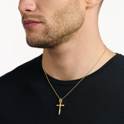pendentif thomas sabo croix or rebel at heart homme