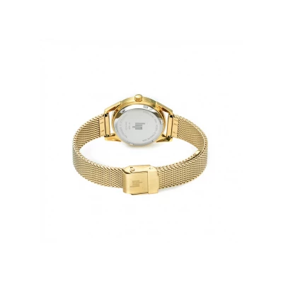 montre lip femme himalaya-29-mm acier doré quartz bracelet maille milanaise