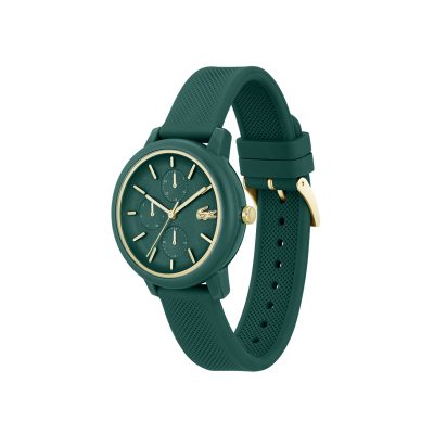 montre lacoste femme 12.12 multi sport inspired vert multifonction bracelet silicone vert