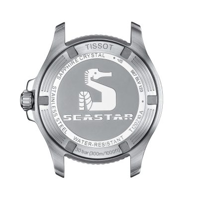 montre tissot seastar 1000 36 mm acier cadran noir quartz