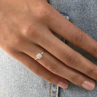 bague agatha fine gloria argent et oxydes de zirconium
