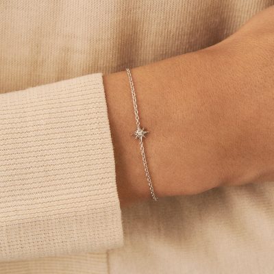bracelet agatha souple ourse argent cristal étoile