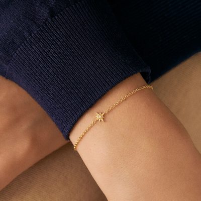 bracelet agatha ourse doré étoile