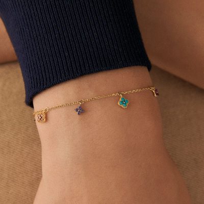 bracelet agatha souple beloved multicolore doré