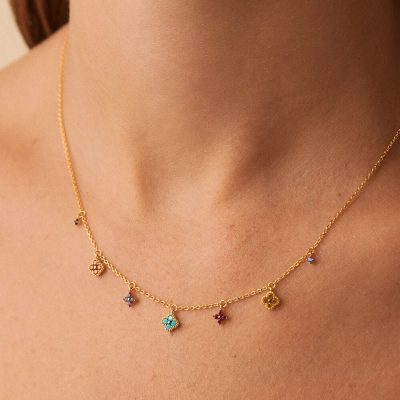 collier agatha ras du cou beloved multicolore doré