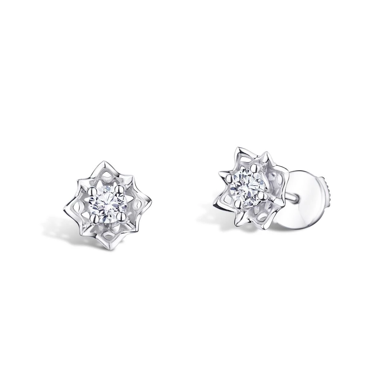 boucles d 'oreilles mauboussin ma reine d'amour n°1 or blanc et diamants