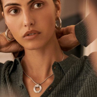 collier agatha mi long 1960 argenté