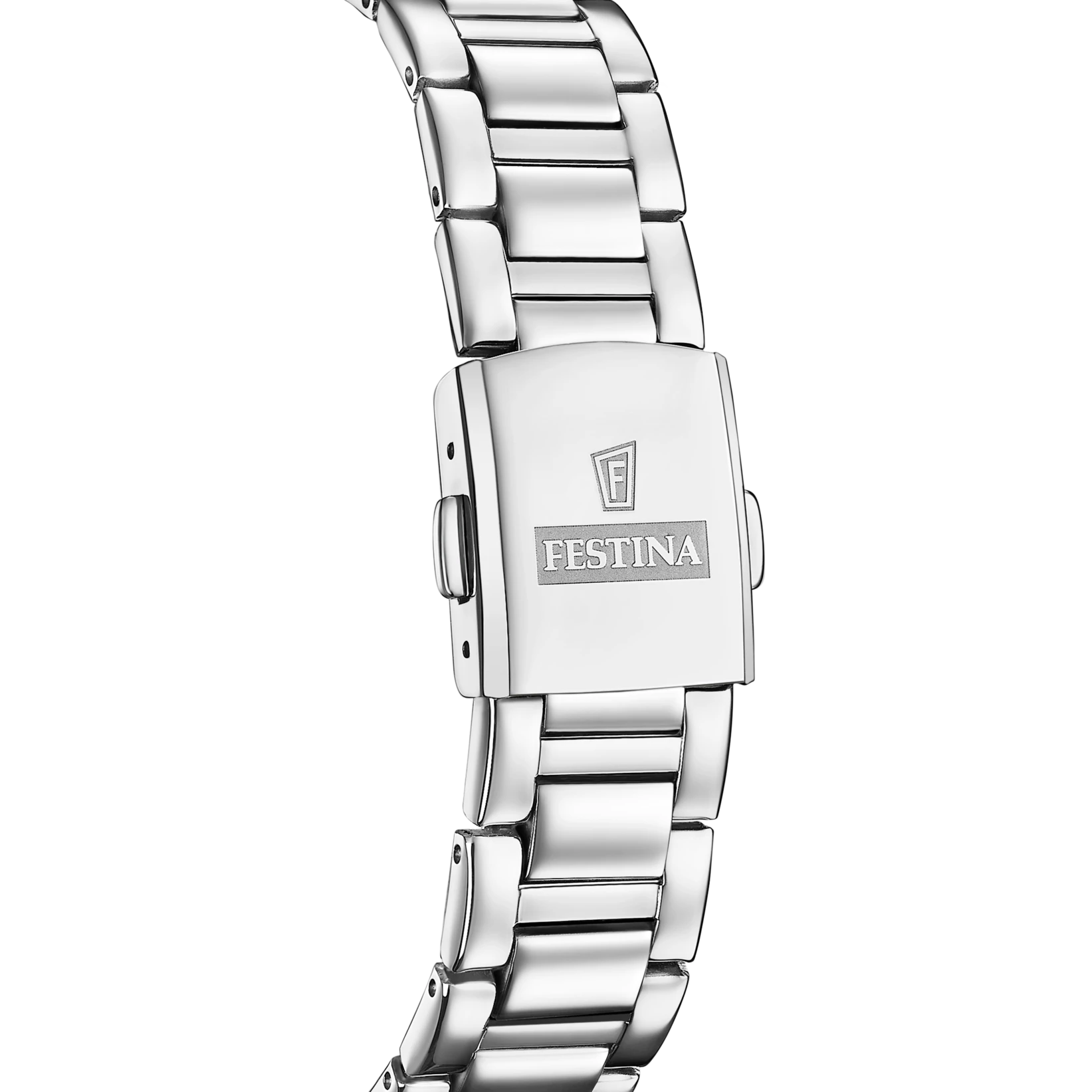 montre festina femme solar energy acier quartz solaire cadran bleu lunette pavée d'oxydes de zirconium