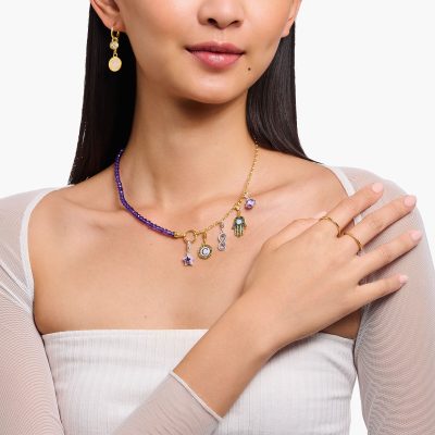 pendentif thomas sabo femme charm main de fatima plaqué or