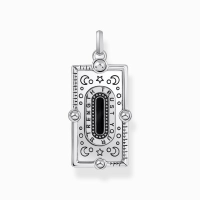 pendentif thomas sabo serpent émail à froid noir et argent femme