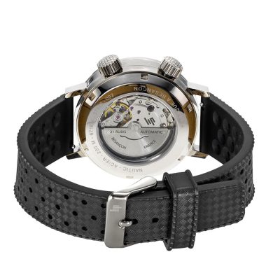 montre lip homme grande nautic-océan 41 mm bracelet caoutchouc noir automatique 200 m