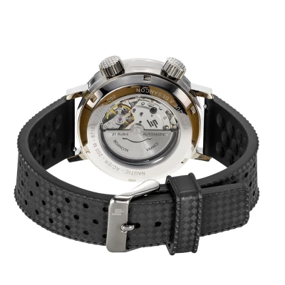 montre lip homme grande nautic-océan 41 mm bracelet caoutchouc noir automatique 200 m