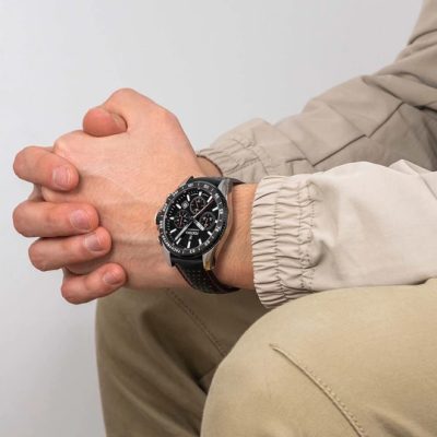 montre festina timeless chronograph cuir noir homme