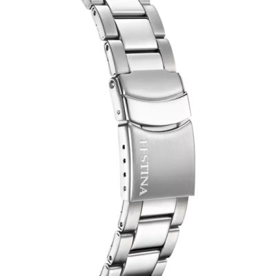 montre festina homme chronographe multifonctions acier et cadran vert