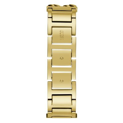 montre guess femme ladies trend MOD iD acier doré double bracelet cadran rectangulaire