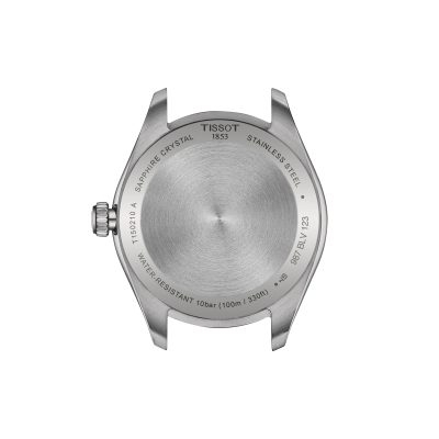 montre tissot PR 100 34 mm acier et bleu marine quartz dateur