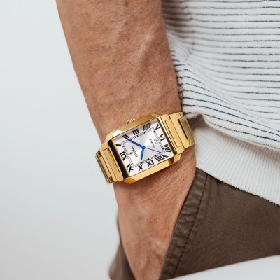 Montre festina homme on the square acier doré