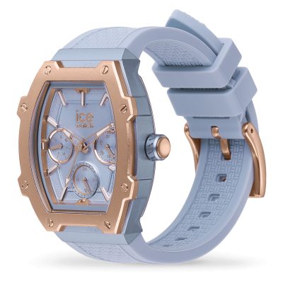 montre ice watch ice boliday glacier blue alu bacelet silicone bleu glacier