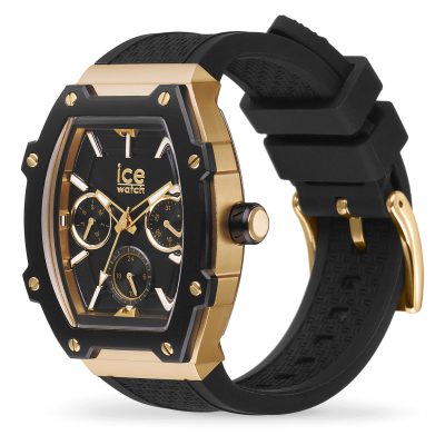 montre ice watch ice boliday black gold alu bracelet silicone noir tour noir