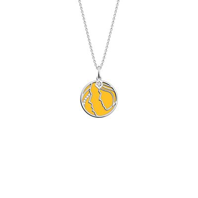 collier les georgettes gémeaux finition argentée signe du zodiaque