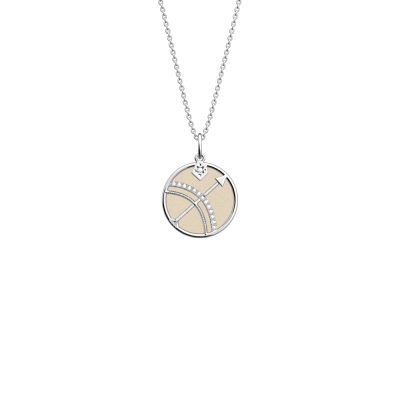 collier les georgettes sagittaire finition argentée signe du zodiaque
