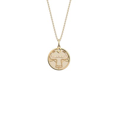 collier les georgettes taureau finition dorée signe du zodiaque