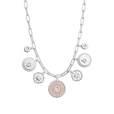 collier les georgettes astrale pampille finition argentée