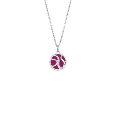 collier les goergettes reptile finition argentée femme avec cuir réversible