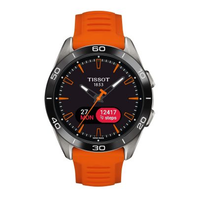 montre tissot t-touch connect sport orange connectée bracelet silicone orange boitier titane bluetooth
