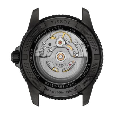 montre tissot seastar powermatic 80 40 mm acier noir automatique 30 atm 300 M tout acier noir