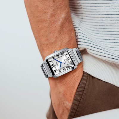 montre festina homme acier on the square cadran blanc