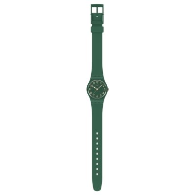 monttre swatch notes of pecan lady vert bracelet biosourcé vert foncé mat