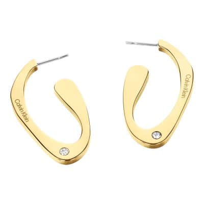 boucles d'oreilles calvin klein femme Boucles oreilles Calvin Klein Harmonious Connection Sculptural Acier doré