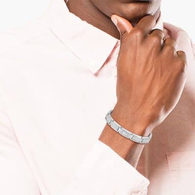 bracelet lacoste homme stencil acier