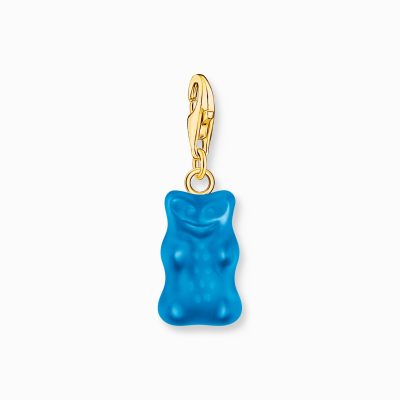 pendentif charm haribo thomas sabo ours d'or doré et bleu x haribo nounours