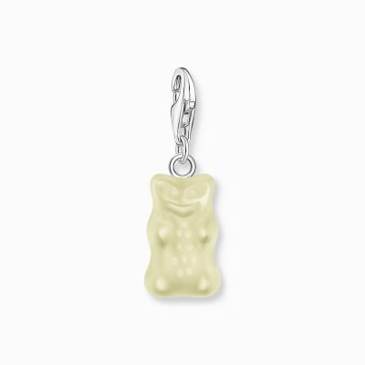 pendentif charm haribo thomas sabo ours d'or argent et blanc nounours