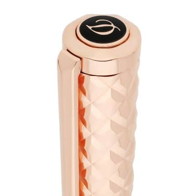 stylo bille st dupont liberté duo laque blanc et doré rose