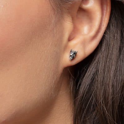 boucles d'oreilles thomas sabo clous tête de mort argent