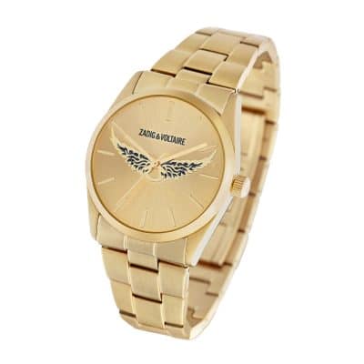 montre zadig et voltaire femme ange acier doré quartz