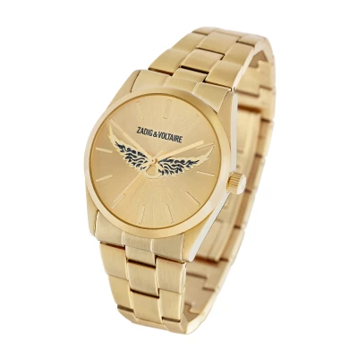 montre zadig et voltaire femme ange acier doré quartz