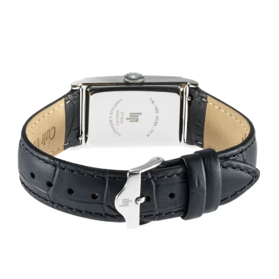 montre lip churchill-t18 acier et bracelet cuir noir quartz