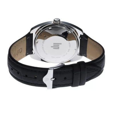 montre lip general de gaulle acier 35 mm bracelet cuir noir quartz