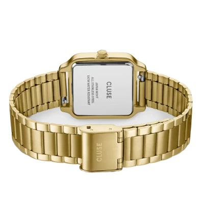 montre-cluse-collection-gracieuse-en-acier-et-pvd-dore cadran vert foncé