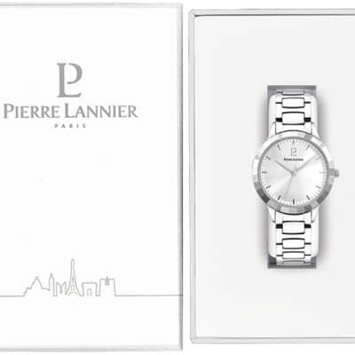montre pierre lannier femme galiera acier cadran argenté